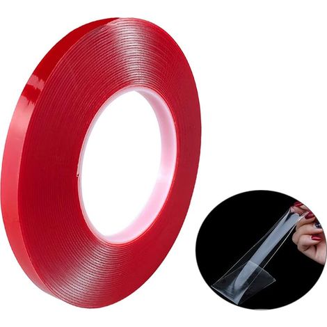 10 m x 10 mm Premium-Klebeband, transparent, doppelseitig (1/4)