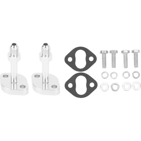 Kit de 2 brides de restriction d'alimentation d'huile turbo avec boulons M6 et adaptateur de bride de retour d'huile pour turbo CT12, CT20 et CT26. Retour d'eau (1/5)