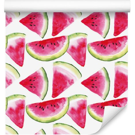 Carta da parati con frutta e anguria per soggiorno e camera da letto, 50x1000 cm (1/5)
