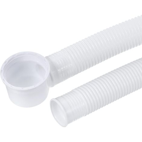 Bonde de baignoire extensible Sourcing Map, tuyau vidange 120 cm pour douche, blanc, lot 1 (1/5)