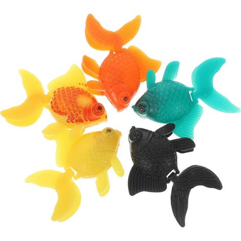 5pcs Artificial Plastic Fish Ornament for Fish Tank Aquarium (Random Color) (1/4)