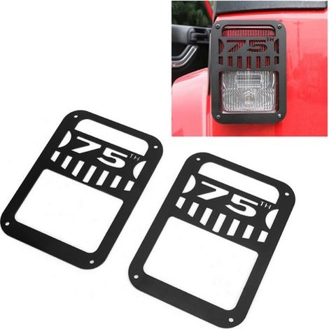 Suitable for Jeep Wrangler JK taillight frame, flat taillight cover, rear taillight frame, 75th anniversary edition modified taillight (1/4)