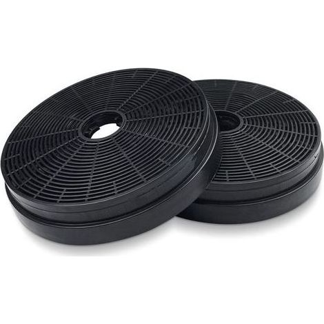 Pack de 2 filtres à charbon actif pour hotte aspirante Ø175 mm – Épaisseur 35 mm – Compatible Respekta MIZ0031, Klarstein, PKM CO4 (1/5)