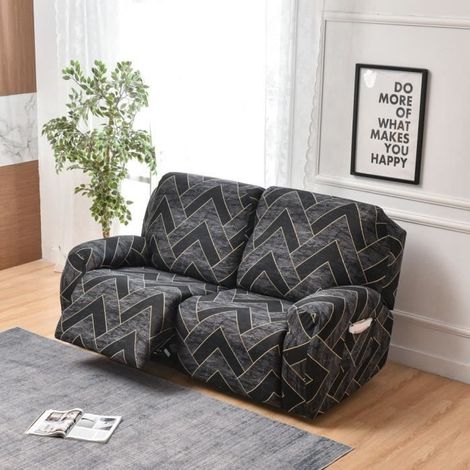 Housse de Fauteuil Relax 2 Places , WOVTE Housse De Fauteuil Inclinable à imprimé Housse De Canapé Chaise Inclinable K (1/4)
