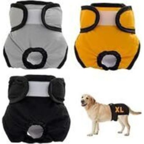 Couche hygiénique réutilisable pour chienne, taille XL, anti-fuite et lavable (1/5)