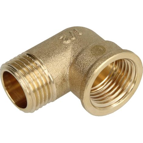 Coude 90° FF/FM 1/2'' laiton nu