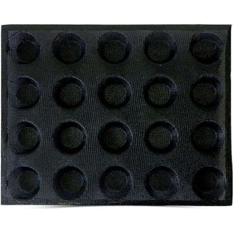 Moule en Silicone à 20 Trous pour Mini Pizzas Hamburgers et Pains Antiadhésif (1/4)