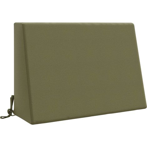 Coussin de dossier d'extérieur 100 % polyester Vert olive (1/5)