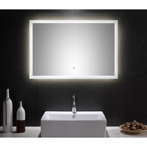 LED Spiegel 90x60 cm mit Touch Bedienung (1/3)