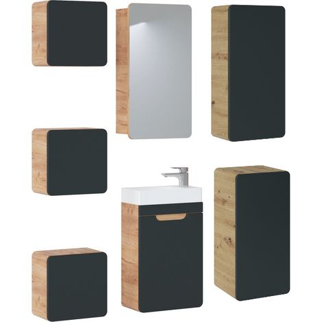 Ensemble complet salle de bain meuble vasque 40 cm + 6 éléments - Archipel Cosmos - Livraison gratuite