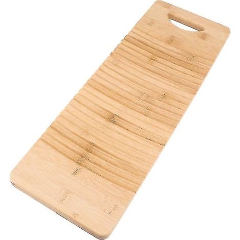 Planche à laver en bois massif antidérapante, style ancien, pour nettoyage et lessive manuelle (1/3)