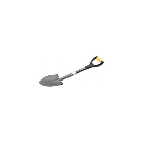 Mini pala con lama rotonda bordo tagliente lunghezza totale 690 mm, larghezza 150 x 200 mm