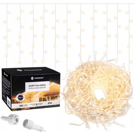 LUCI ESTERNE PER ALBERO DI NATALE 500 LED TENDA 22,5m (1/5)