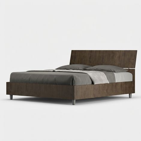 Doppelbett mit Bettkasten 160x190cm Nussholz Demas Nod Noix (1/5)