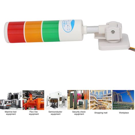 Panneaux lumineux LED multicouches industriels pour tours de signalisation, avertissement et alarme, 12 V (1/5)