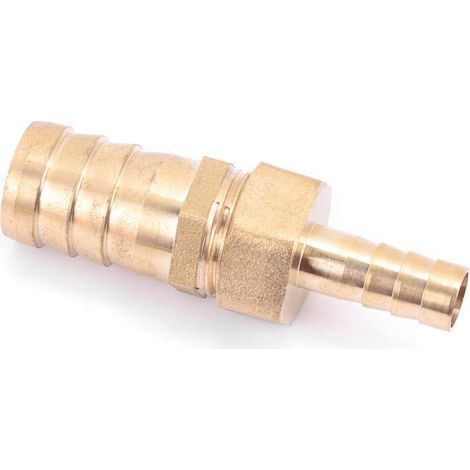 Raccords pour Tuyaux,Raccords de Tuyauterie Raccord en Laiton Tuyau Réducteur de Queue de Barbillon Réducteur Connecteur de Prise Raccord Tetine Arrivé Gaz 10mm-16/19/25mm(10-25mm) (1/5)