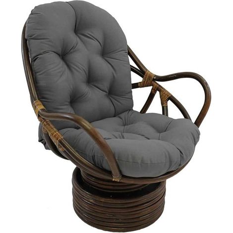 Coussin pour fauteuil à bascule - MICH - Lavable - 122x61x13 cm - Gris foncé - Usage intérieur/extérieur - Polyvalent (1/5)