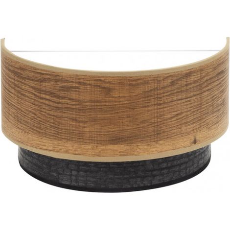 Aplique Colet 1xe27 Negro/madera Oscura 17x30x15 Cm