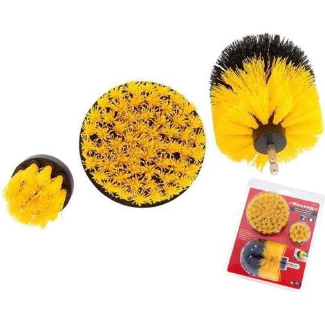 Neilsen 3pc Scrubbing Brush Set Electric Power Drill Cleaning Attachment Brushes