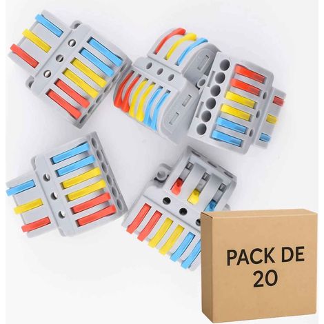 20 bornes à leviers, 3 circuits, 3 entrées-6 sorties 32A, LT-633