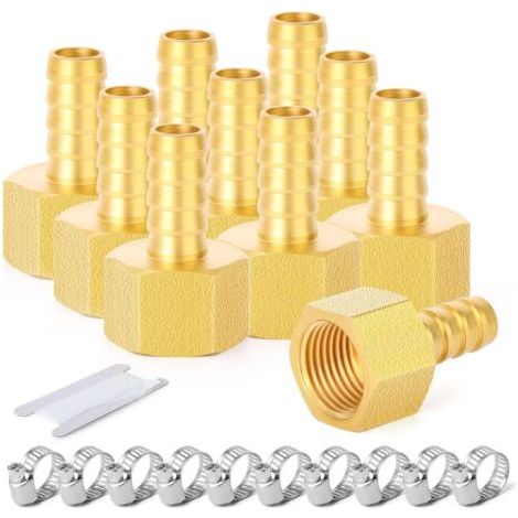 2 pièces raccords embout cannelé acier inox 304, 10 mm vers filetage mâle BSP 3/4\