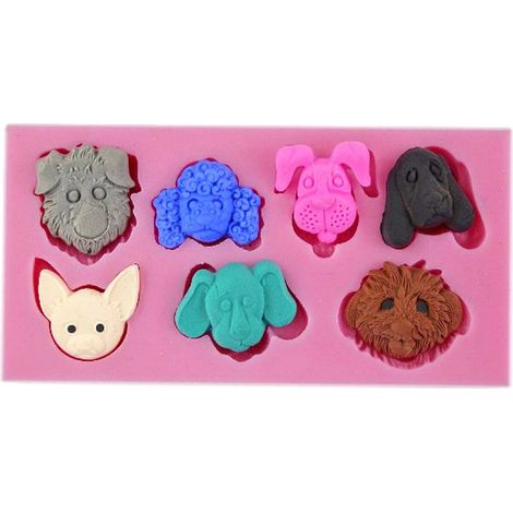 Schokoladenformen, Süßigkeitenformen mit Cartoon-Hundenmotiv, Kuchenformen, Silikon-Backformen, Fondantformen für die heimische Küche, DIY-Backwerkzeuge (1/3)