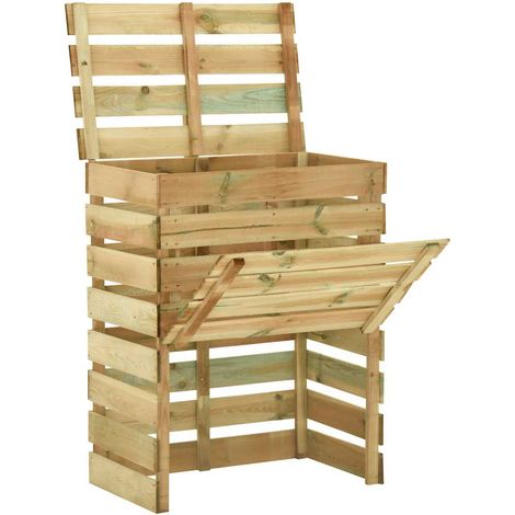 Maison Exclusive - Compostiere da Giardino Doghe 4 pz 80x50x100 cm Pino Impregnato (1/5)
