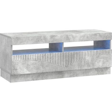 Mueble de TV LED Gris Hormigón Madera de ingeniería vidaXL (1/5)