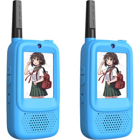 Kinder-Walkie-Talkie mit HD-Videokamera, ohne WLAN, USB-C-aufladbar, Roboterstimme für Outdoor-Spiele (1/5)
