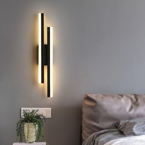 Applique murale LED 48 cm, lampe de chevet moderne, applique murale LED 16 W, éclairage décoratif d'intérieur, lumière chaude 3000 K (1/5)