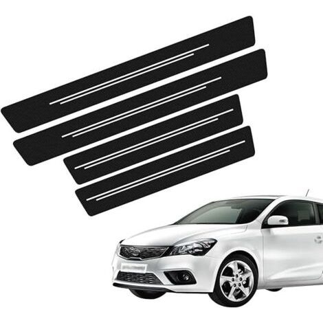 Protection Seuil de Porte Universelle en Fibre de Carbone - 4 Pièces Autocollant de Protection pour Tous Modèles de Voitures, Résistant aux Rayures et Anti-Dirt, Accessoire de Style Tuning (1/5)