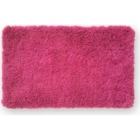 WOHNDIRECT Hochflor Badematten MALMÖ - 1 Stück 60x80 cm, Pink