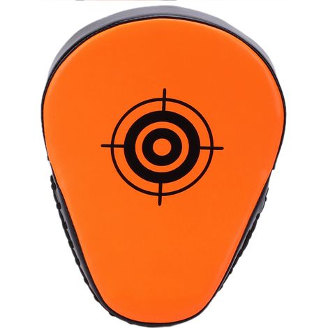 Paire de cibles de boxe pour kickboxing, frappe et coup de pied, entraînement de Muay Thai, orange fluorescent (1/5)