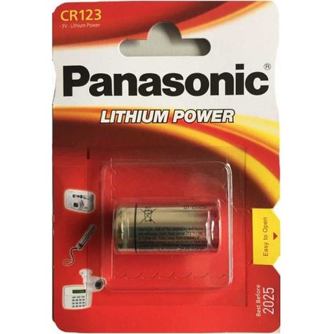 BATTERIA al litio per FOTOGRAFIA CR123 Panasonic 3V