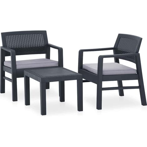 Maison Exclusive - Set de muebles de jardín 3 piezas con cojines (1/5)