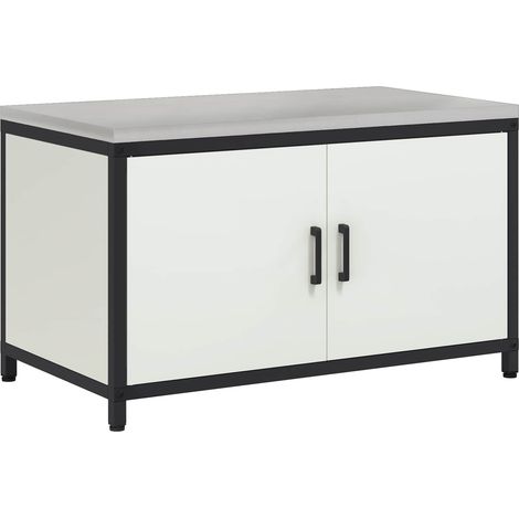 Maison Exclusive - Stoccaggio in cucina HATTEM Bianco 90 x 50 x 53 cm Acciaio