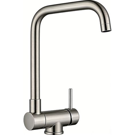 AICA Spültischarmatur Vorfenster Klappbar 180° Wasserhahn Küche 360° Drehbare Küchenarmatur Mischbatterie Gebürstet