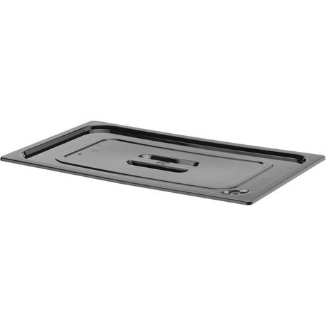 HENDI Gastronorm-Deckel, GN 1/4, Schwarz, 265x162mm (1/4)