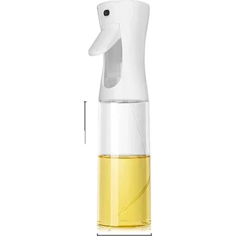 Flacone spray per olio, materiale per uso alimentare, controllo preciso dell'olio, 300 ml, bianco (1/2)