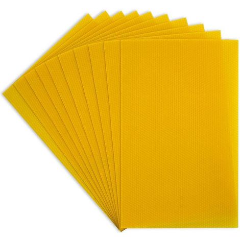 Cire gaufrée Premium pour cadres de corps ruche Dadant (lot de 10 feuilles)