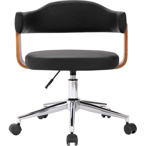 Maison Exclusive - Drehbarer Bürostuhl Schwarz Bugholz und Kunstl