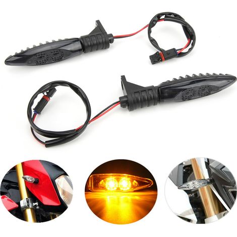 Intermitente delantero LED para S1000RR y R1200GS, 12V, 76x23mm, amarillo. (1/2)