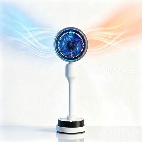 Ventilateur de chauffage - Ventilateur Humidification - Ventilateur sur pied 5 en 1 - Refroidissement/Chauffage/Humidification/Purificateur d'air - Ventilateur tour silencieux - EU/Blanc (1/5)