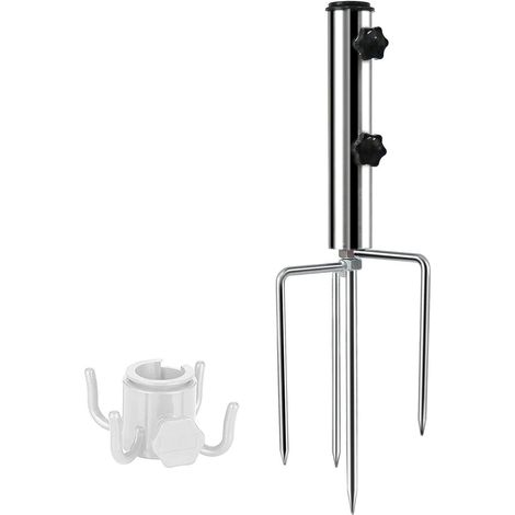 Sonnenschirmständer Metall mit 4 Heringen, abnehmbar, verstellbar (1/5)