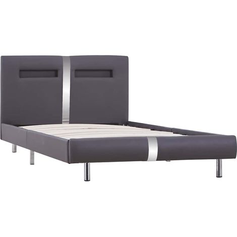 Maison Exclusive - Giroletto con LED senza Materasso Grigio in Similpelle 90x200cm (1/5)