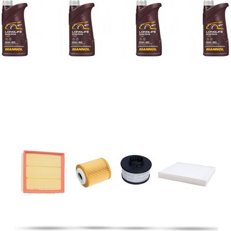 Kit tagliando 4 FILTRI e 4L OLIO compatibile con Opel Crossland X (P17) 1.5 TD 81kw dal 2020 (1/5)