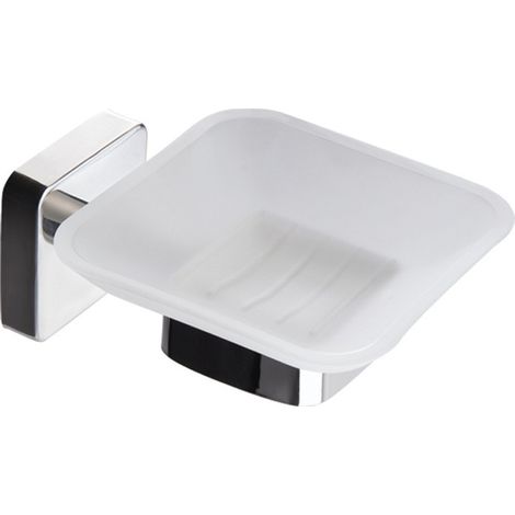 Portasapone bagno in acciaio e vetro installazione a muro CLODE-C kamalu