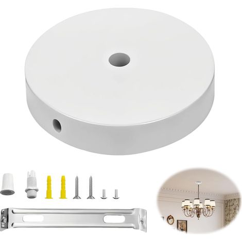 100x20mm Blanc Baldaquin de Plafond Pour Light Accessoire les Lampes Pavillon Cache Fil Plafond Pavillon Luminaire Canopy Light Accessoire Rosace de Pavillon Convient à Toutes les Lampes (1/5)