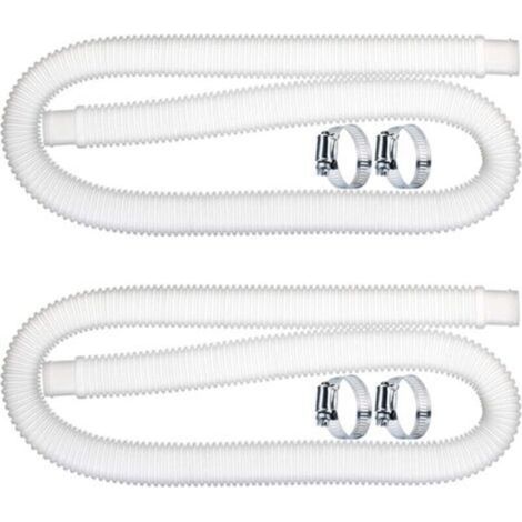 2 pcs Tuyau De Rechange De Piscine 32mm, Pctuyau De Piscine, Tuyau de Remplacement de Pompe de Filtration de Piscine (1,5 M) pour Intex 300 330 530 1000 GPH