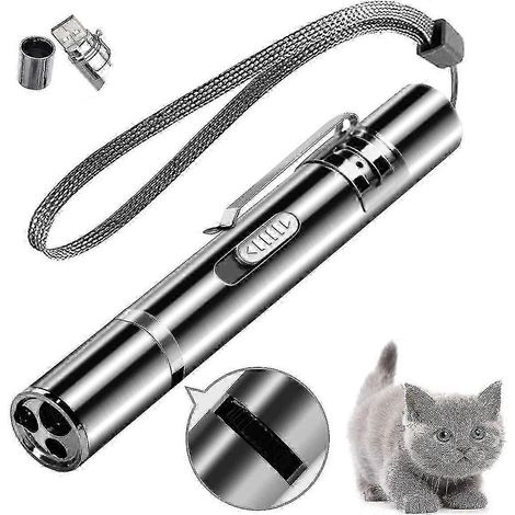 Jouet laser pour chats, pointeur LED à point rouge, jouet interactif pour chats et chiens d'intérieur, longue portée, 3 modes de projection laser Plaype KFWHBYV (1/4)